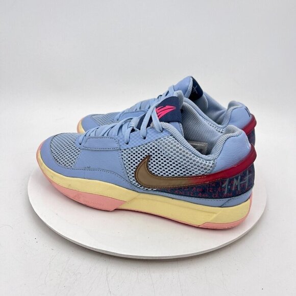 Nike Ja 1 Day One Men Size 8.5 DR8785 400 Cobalt Citron Hot Punch Pink Shoes - Picture 6 of 13